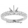 0.50 CT One Of A Kind Diamond Semi Mount Ring In 14 K